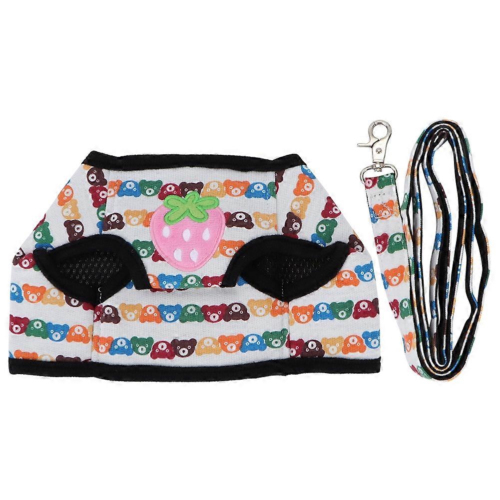 Polyester Adjustable Breathable Pet Harness with Leash for Small to Medium Dogs and Cats, Durable and Comfortable Fit