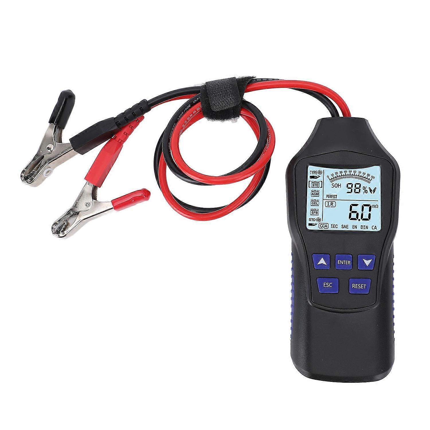 Car Battery Tester 12V 24V LCD Display Voltage Current Detection Automotive Alternator Tester for Mo