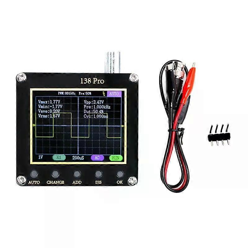 Mini Handheld Digital Oscilloscope 25MS/-s High Sampling Rate 200KHz Bandwidth 24 LCD-Screen Pocket Oscilloscopes