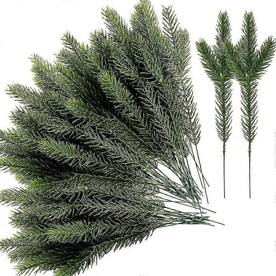 Artisanal Pine Needles, Durable Decoration, 36PCS Simulated Pine Branches, 25 Cm x 10 Cm, Reliable Material, Suitable for Various Occasions