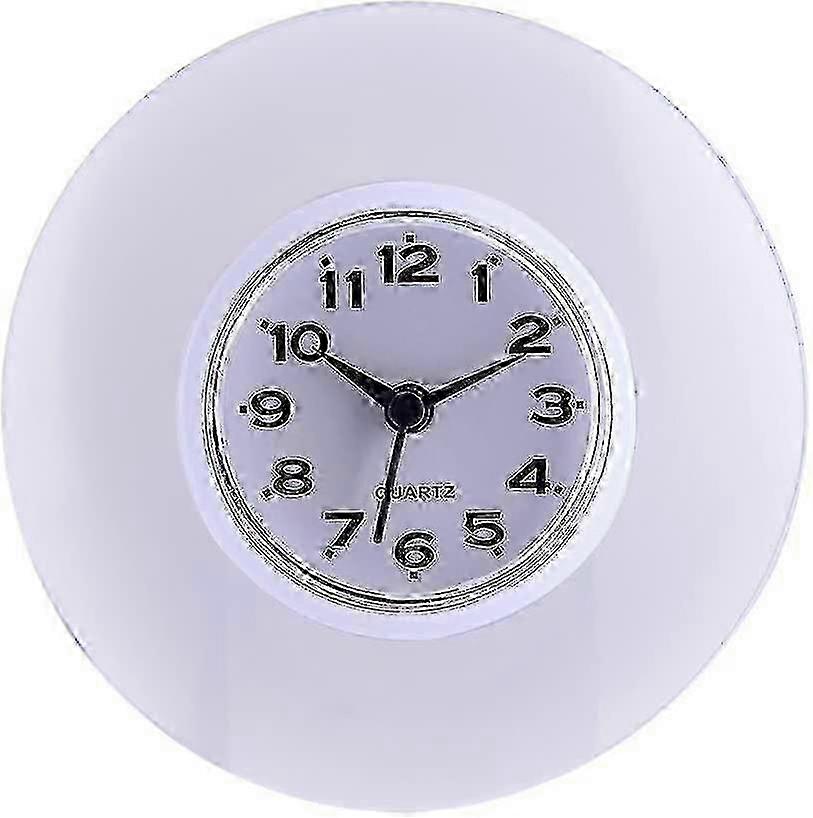 Bathroom Clock With Suction Cups - Wall Hanging Shower Clock, Waterproof (white)