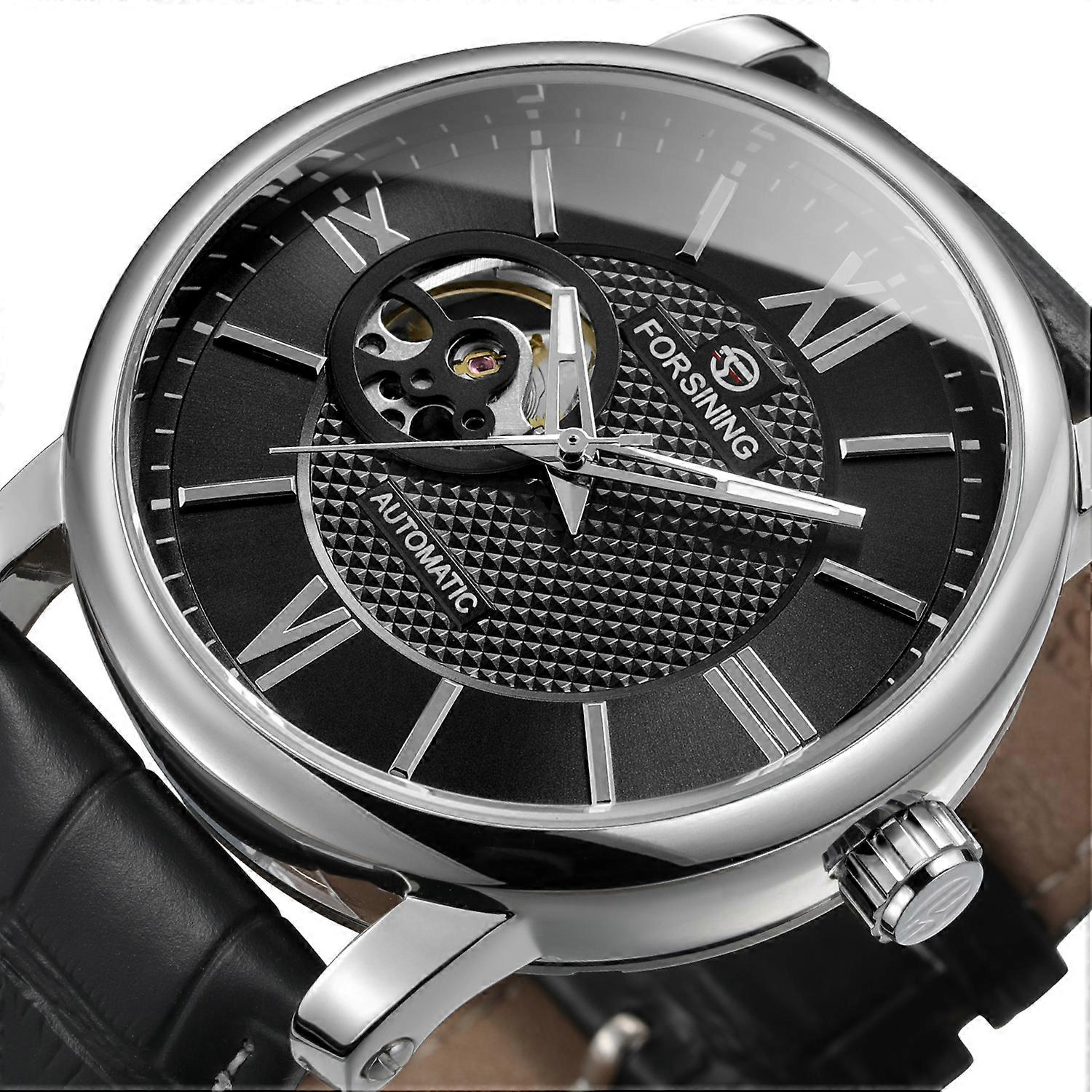 FORSINING Business Man Automatic Movement Skeleton Mechanical Elegant Watches