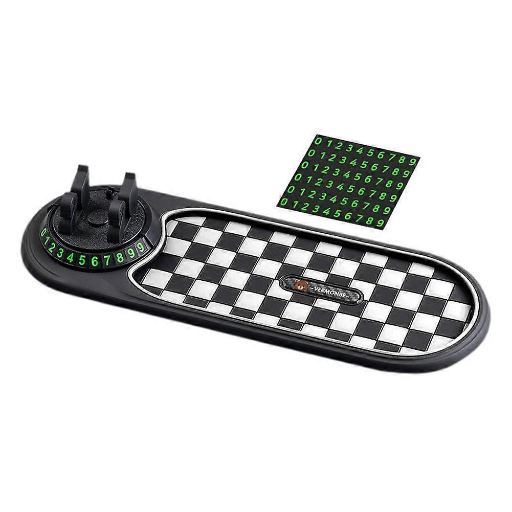 Multifunction Anti-Slip Car Phone Holder Dashboard Mat 360° Rotatable Sticky Pad with Privacy Number Display for Phone Navigation