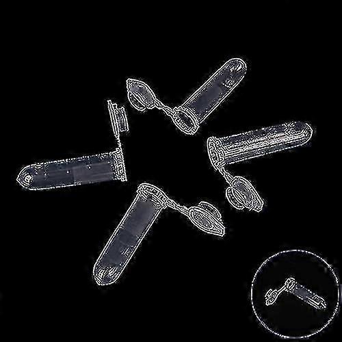 100pcs 2ml Clear Plastic Micro Centrifuge Tubes with Snap Cap