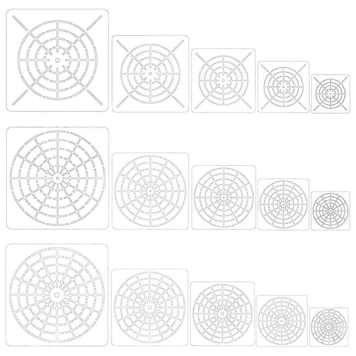 15 Pieces Mandala Dot Painting Tool Stencils Set