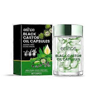 Castor Oil Tight Hair Capsule Repair Hair Damage Nourishing Soft Glossy Tight Hair Care Capsule