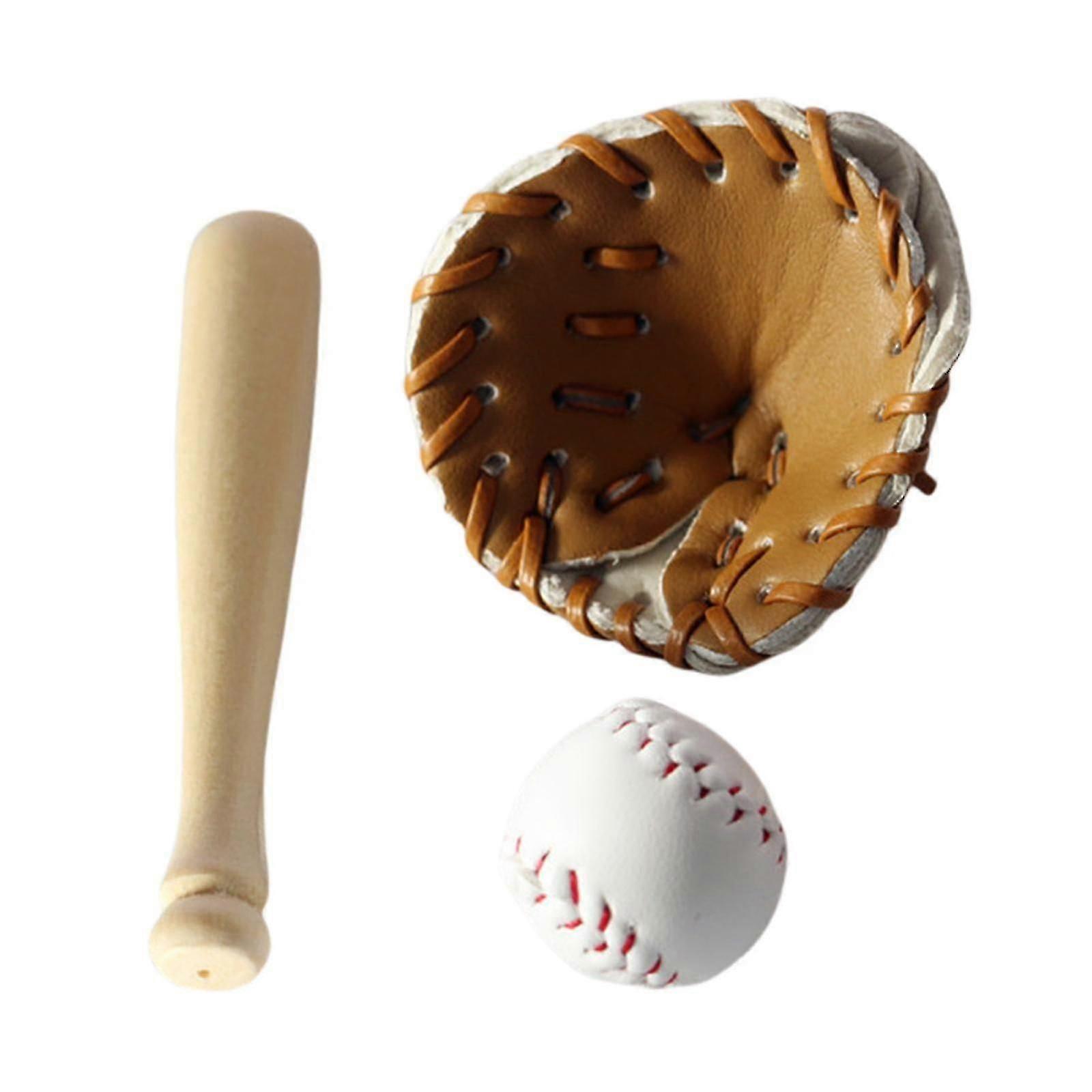 Miniatura Baseball Set Baseball Luva e Ball Set Miniatura
