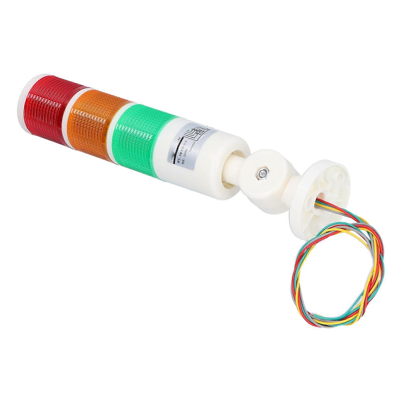 BERM Signal Tower Always Bright LED 3 Colour Alarm Light Foldable Warning Device AC220V
