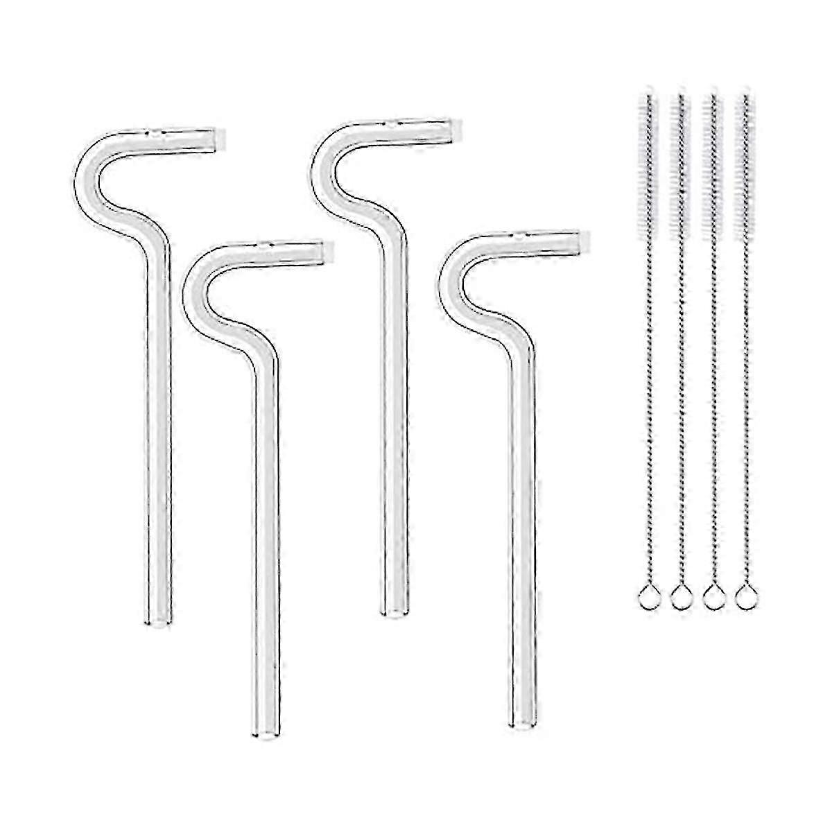 Anti Wrinkle Reusable Glass Drinking Straw Flute Style