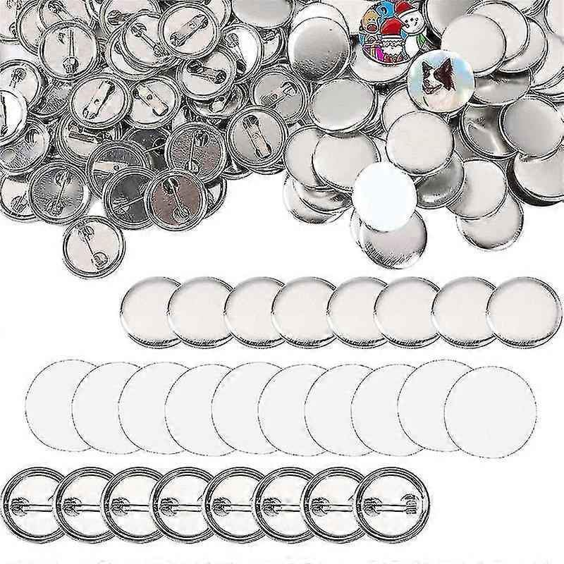 600 Pcs Button Making Supplies 25Mm/1Inch Back Button Pin Making Kit Metal Badge Parts compatible Bu