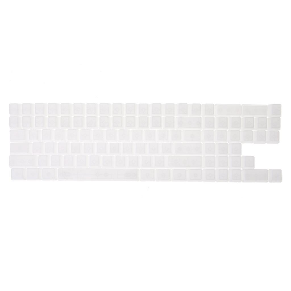 104 Για βασικό προφίλ OEM Double Shot Shine Through ABS Blank Keycaps Κατάλληλο για Standard MX 104 87 61 Keyboard White
