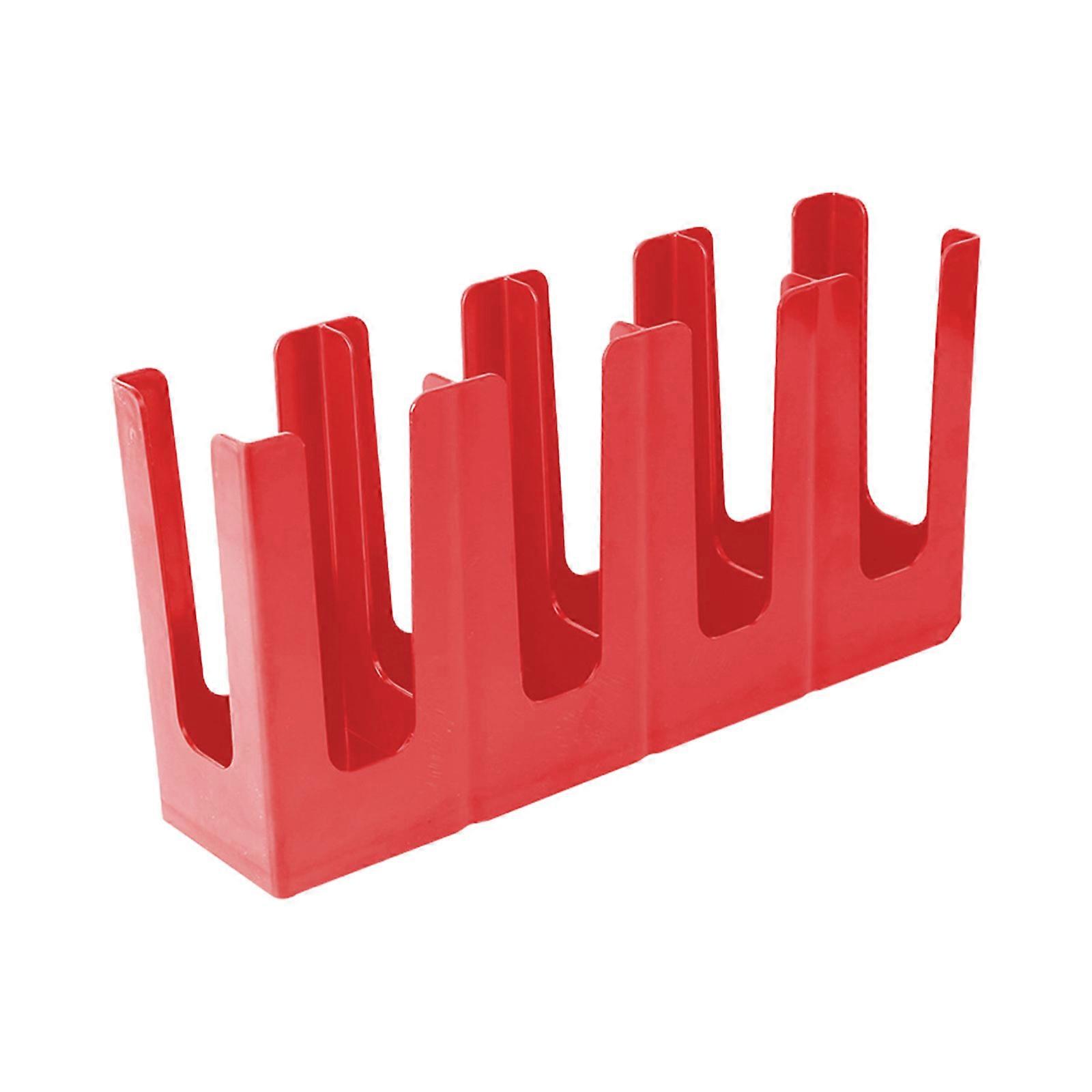 Cup Holder Paper Coffee Organizer Lid Rack Storage Disposables Cup Dispenser Display Stand for Countertop Beverage Bar Red