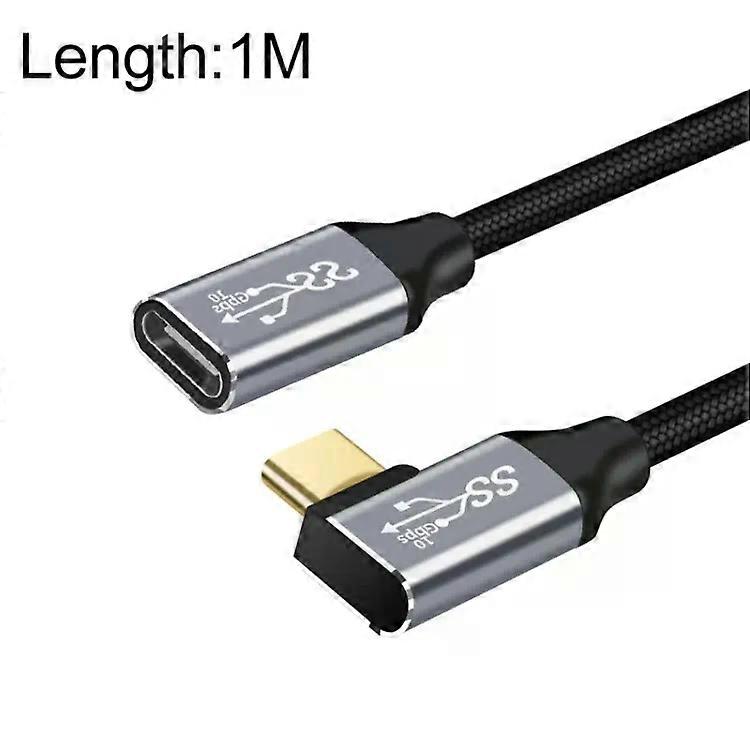 USB-C Extension Cable-1m 10Gbps Elbow Charging & Data Transfer -