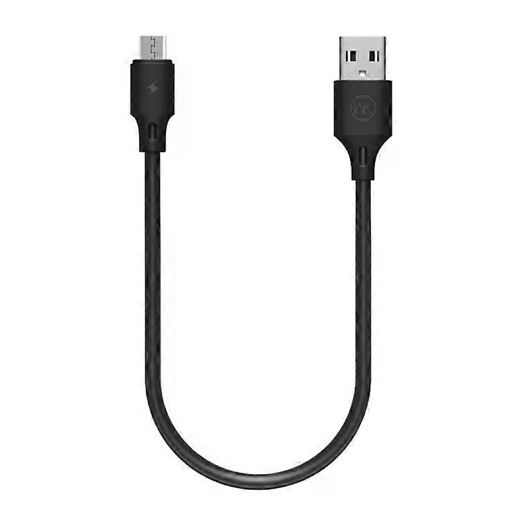 Micro USB Charging Cable-2.4A Fast Data Transfer,25cm,Black-WK Black