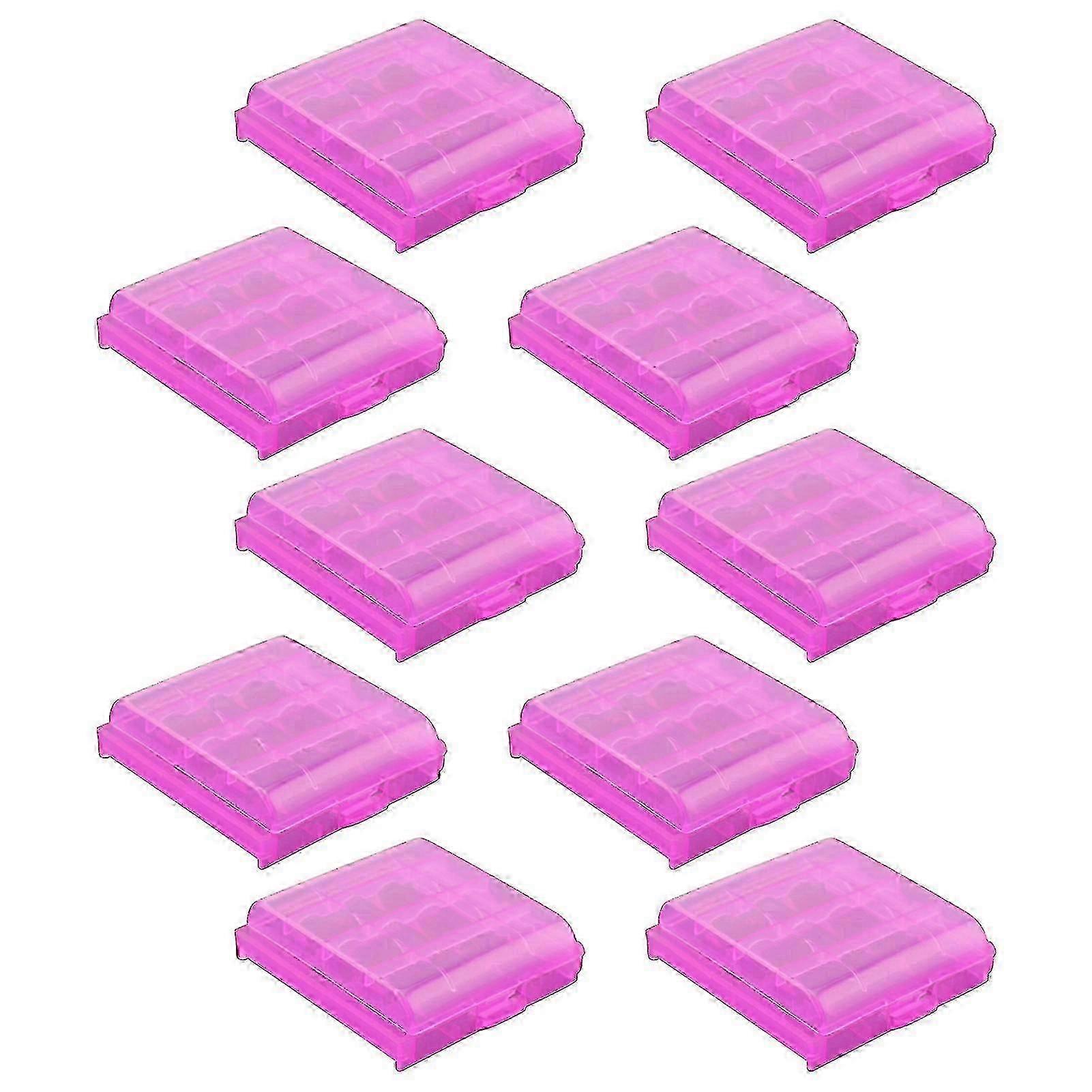 10pcs Battery Storage Box Large Capacity Corrosion Resistant Pp Clear Dry Battery Container Storage Box Home Supplies