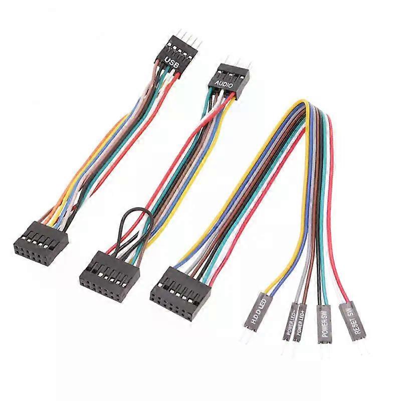 Lingable 8Pin ATX Motherboard PC Host Power Switch Dupont Adapter Cable for Motherboard PC Host Shell Front