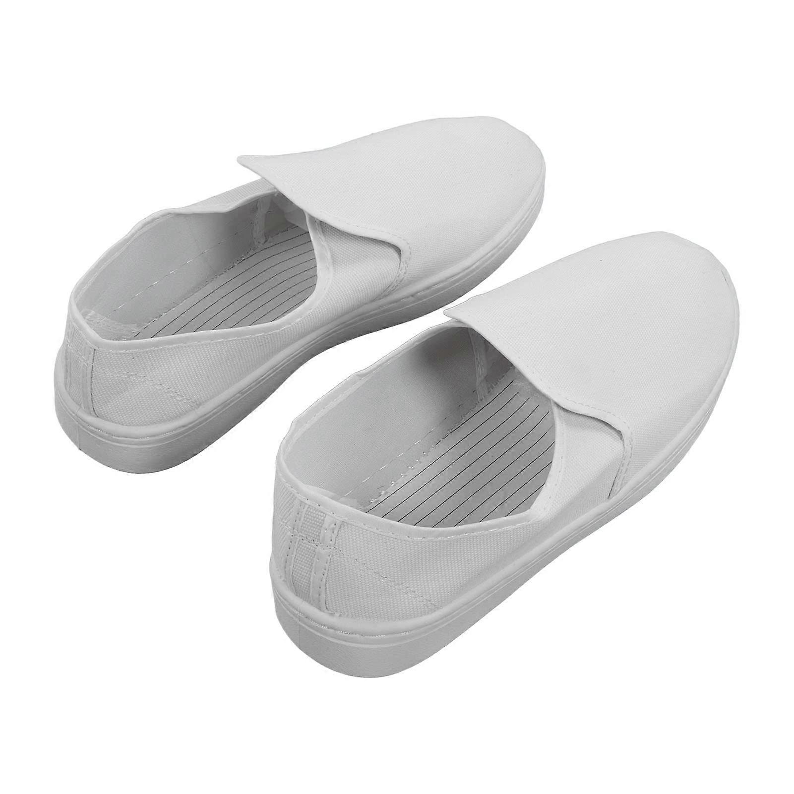 Anti Static Work Shoes, Canvas Soft Static Proof Shoes for Industry Food Electronics Factory Cleanroom(42)