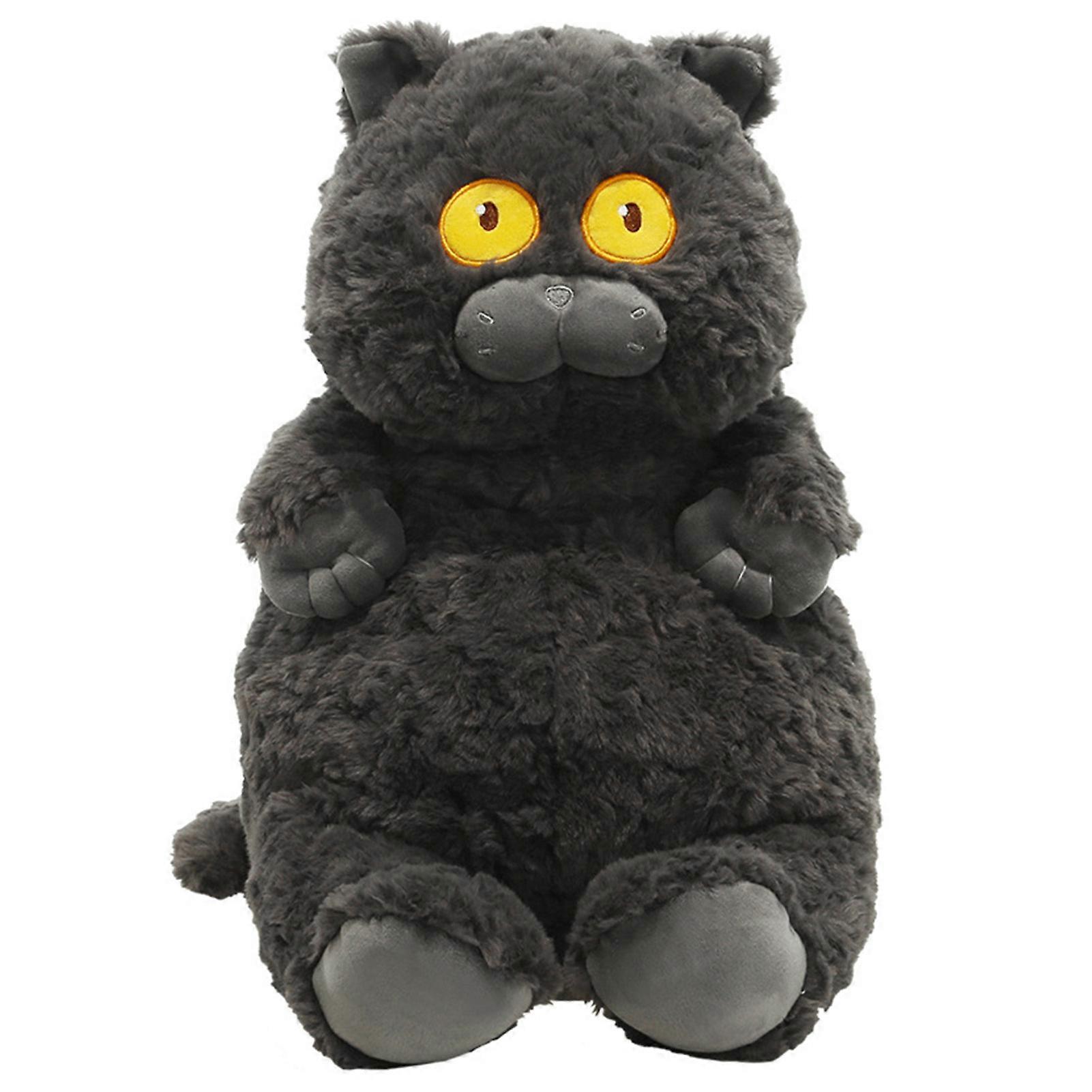 Cat Toy Cute Soft Skin Friendly Fluffy Staring Short Plush Cat Hugging Sleeping Pillow for Home