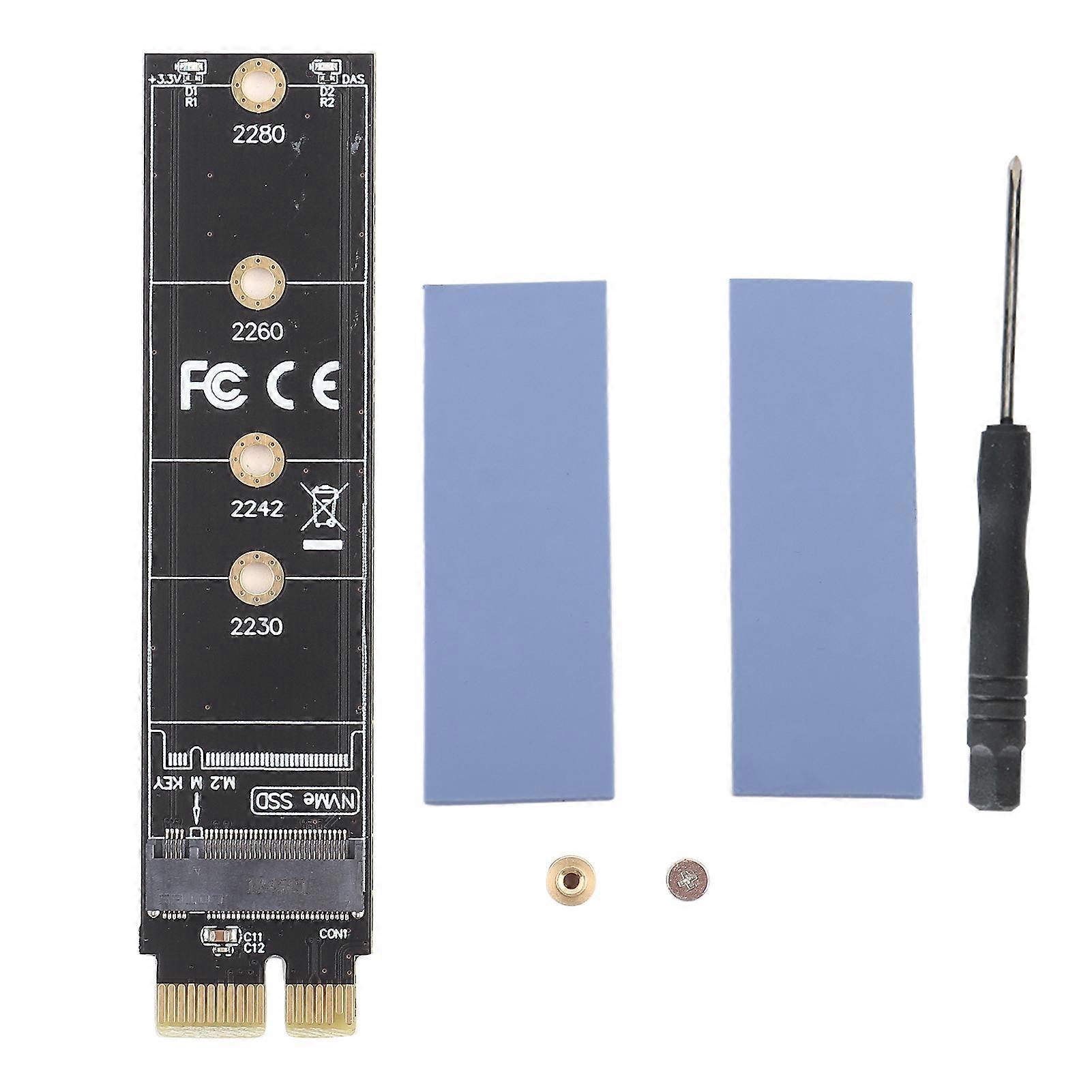 PCIE to M.2 Hard Drive Disk NVME Adapter Extension Riser Card Converter with Cooling Fin