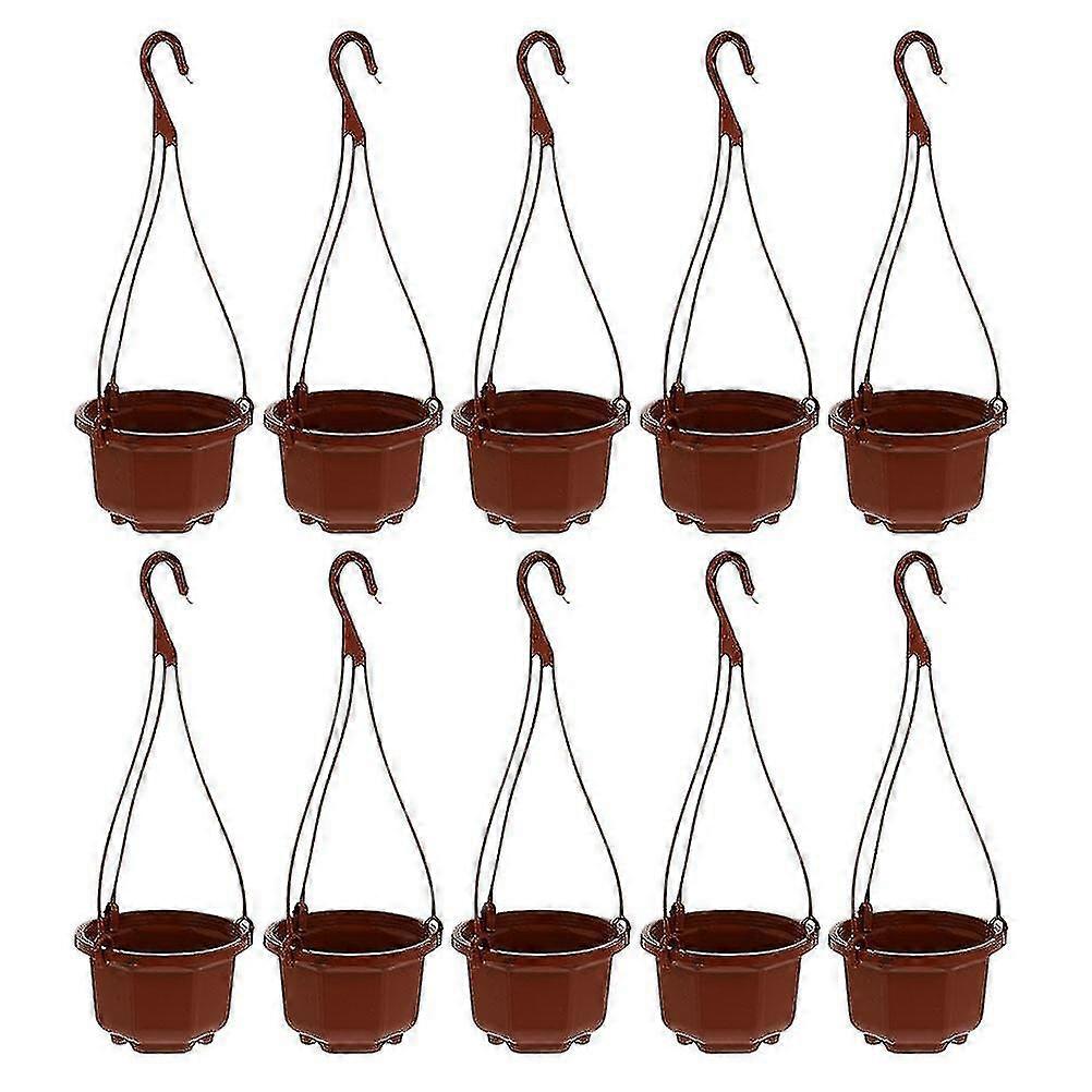 10-Piece Chlorophytum Planters with Plastic Hooks for Hanging Pots