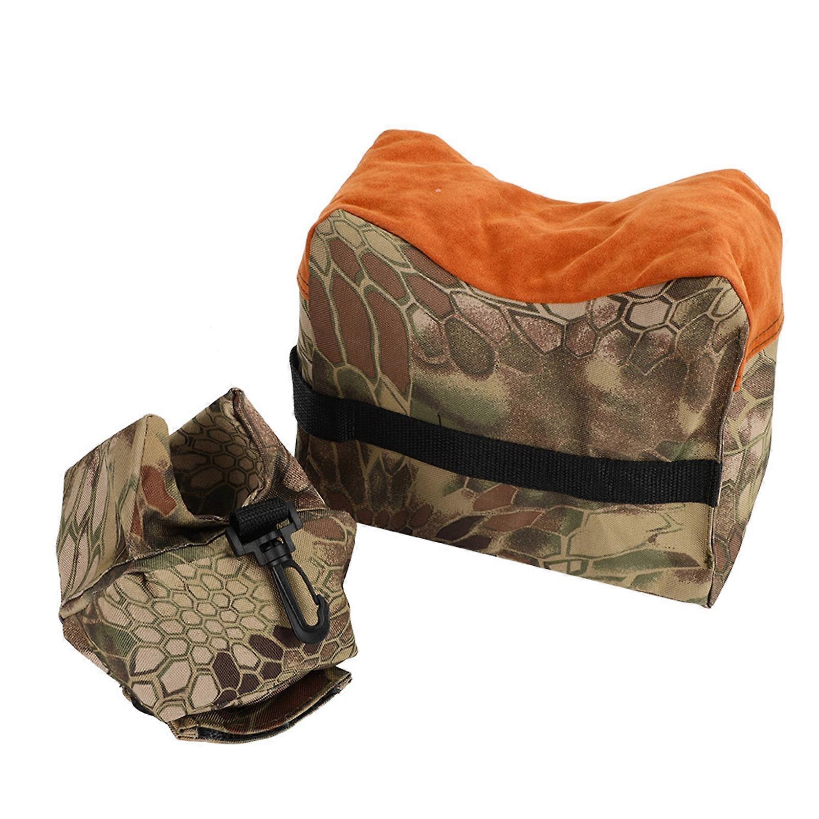 Shooting Front Rear Bench Rest Bags Set Gun Rifle Target Stand for Hunting(Python Mud Color)
