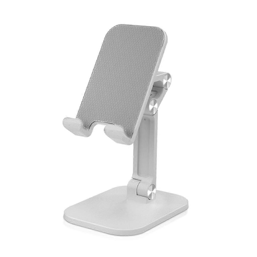 Adjustable Cell Phone/Tablets Stand, Non Slip Cradle Dock Holder Stable Desktop Stand Compatible With All Mobile Phones  White