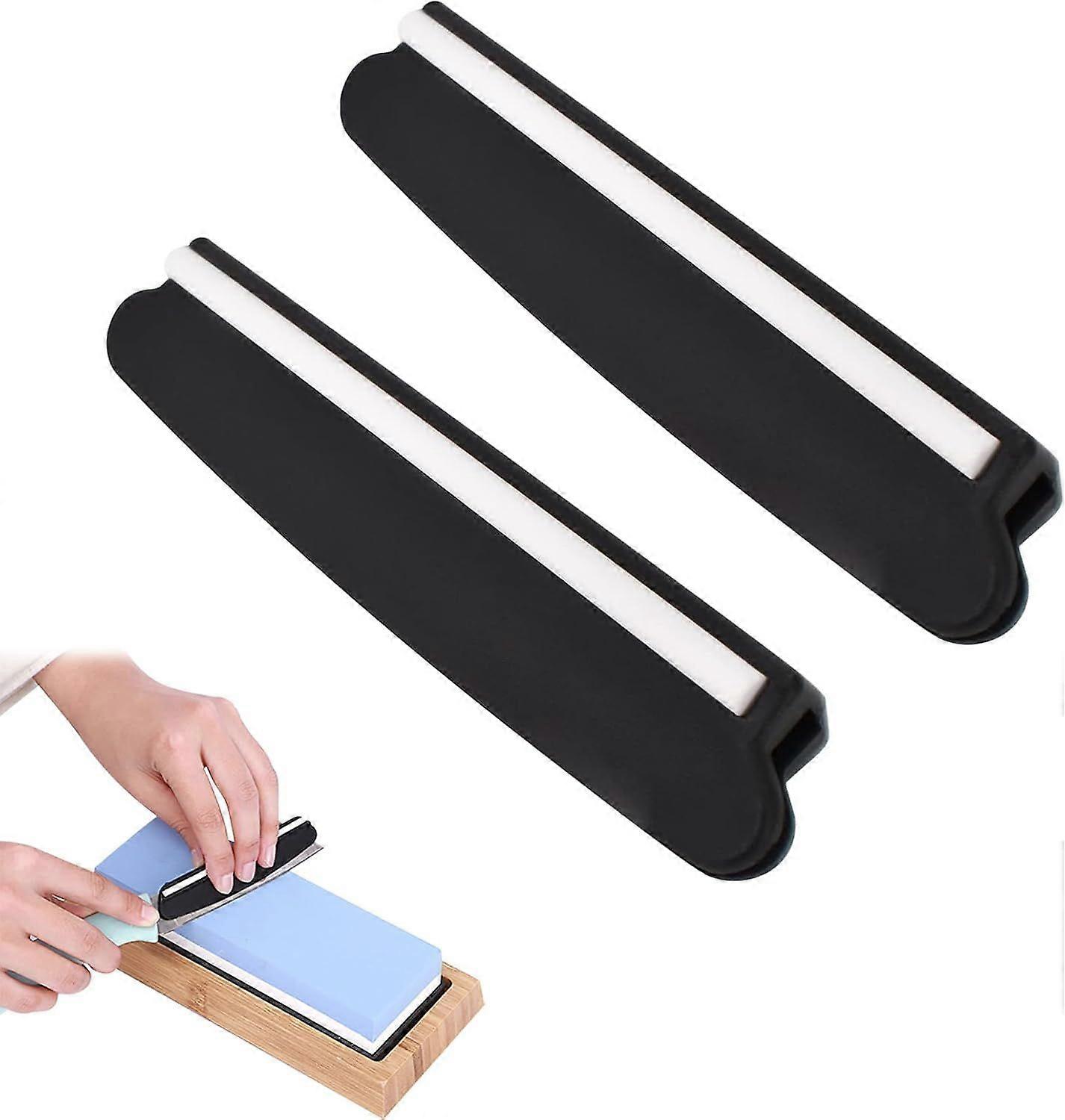2-Piece Sharpening Aid Set Knife Sharpening Aid, Manual Knife Sharpener Angle Holder Sharpening Aid for Whetstone, for Sharpening on