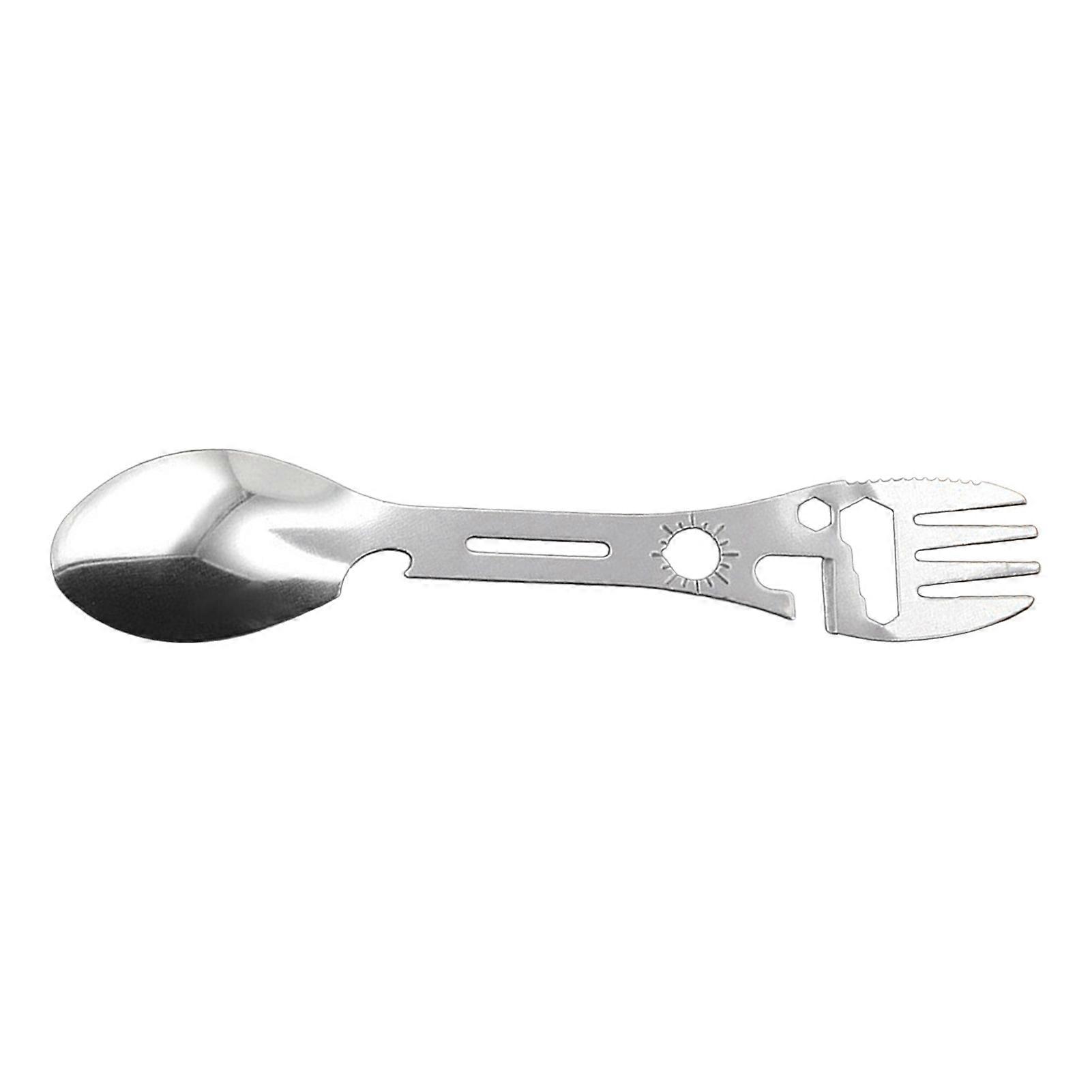 Camping Utensils Fork Tool Versatile Wrench Bottle Opener Ladle Knife