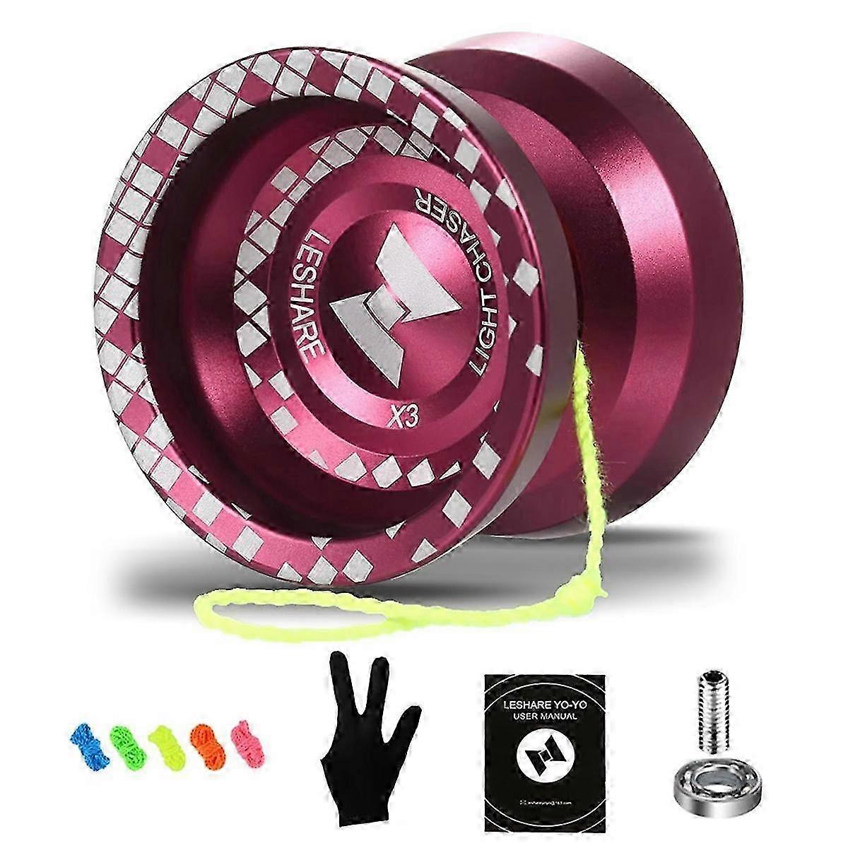 Yoyo Unresponsive Professional Yoyo with Ball Bearing Mosaic Extraordinary Yoyo Red