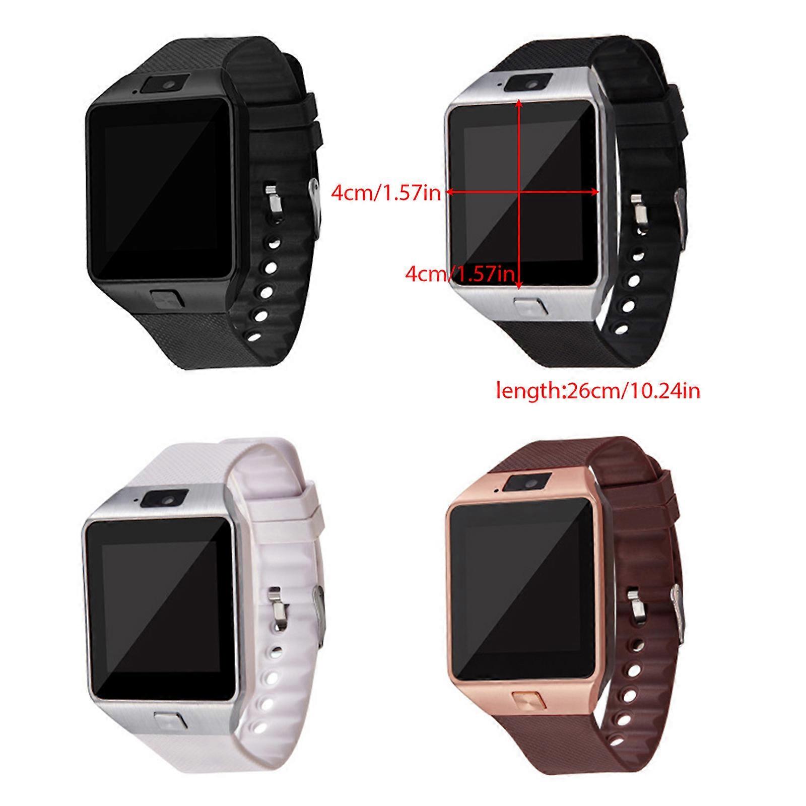 Adults Smartwatch Multifunctional Watch with Video Recording Support Sleep Monitor Sedentary Reminder for Touch Screen W White