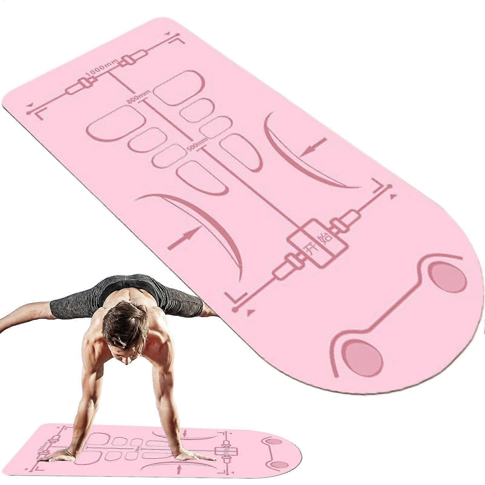 Exercise Equipment Mat Extra Long 1.6 x 0.7 m Non Slip Soundproof Knee Joint Protector Pad For Abdominal Roller Rose