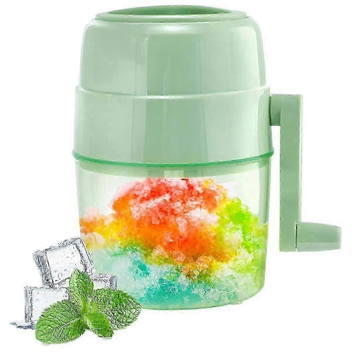 Snow Cone Machine Shaved Ice Machine Manual Ice Shaver Machine Double Stainless Steel Blade Ice Cru