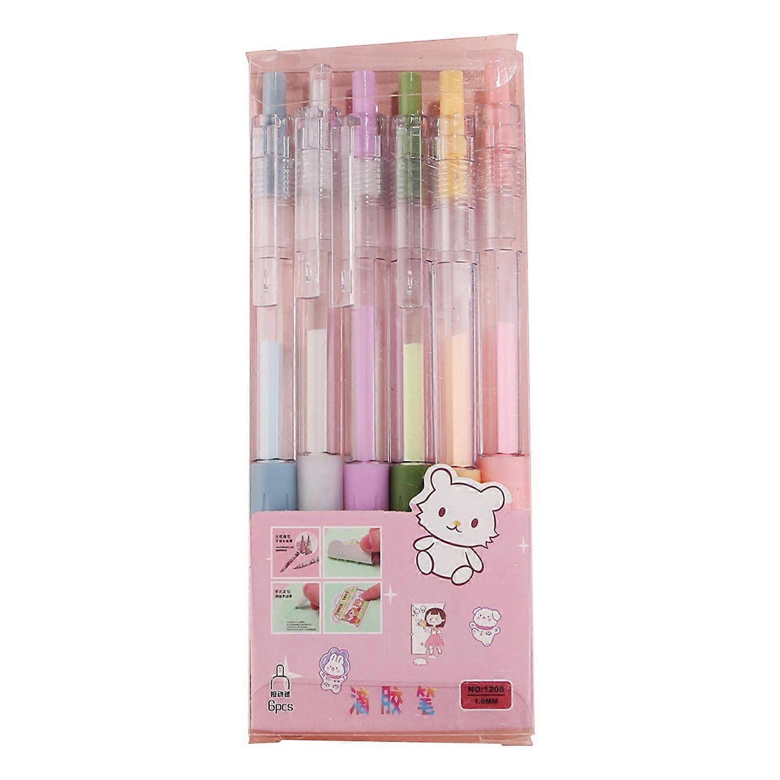 6pcs Quick Dry Glue Pen Set Quick Drying Manual Solid Glue Pen