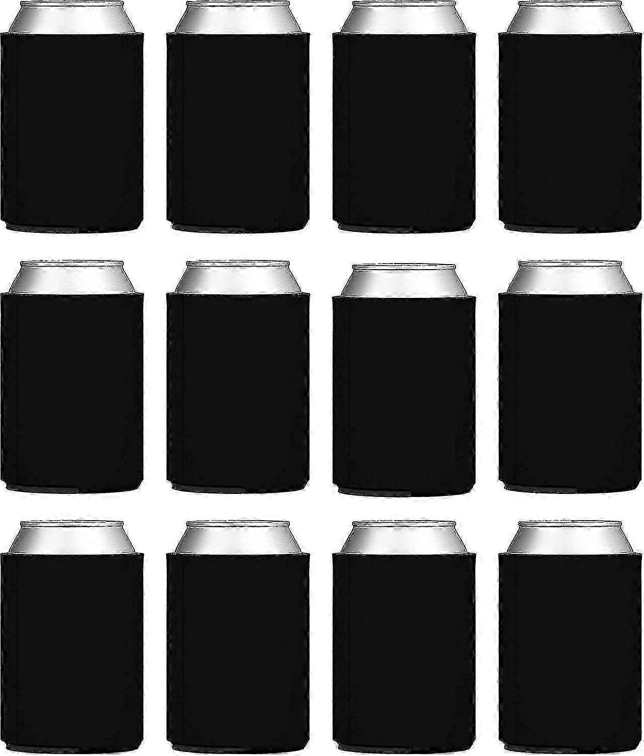 12-Pack Reusable Collapsible Can Coolers - Insulated Sleeves for Drinks & Beverages
