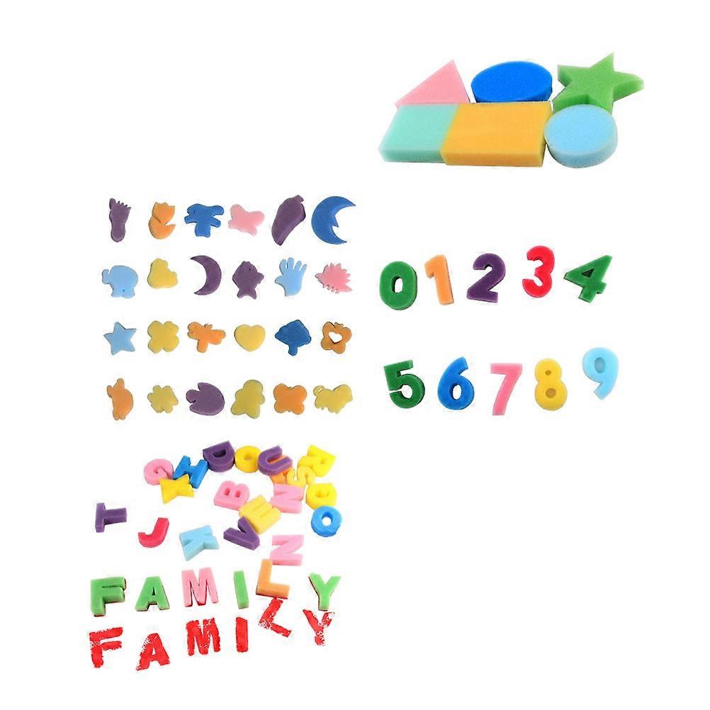 Kids Art Supplies Assorted Color Painting Sponges for Graffiti 64pcs Easy to Use and Clean
