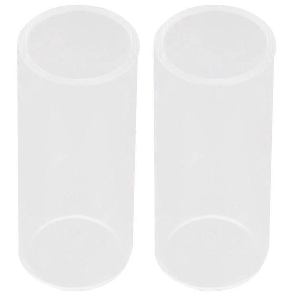 2PCS Beautiful Guitar Glass Slides Bottleneck Style Glass Guitar Slides (5.1cm) Compatible with Various Guitar Models