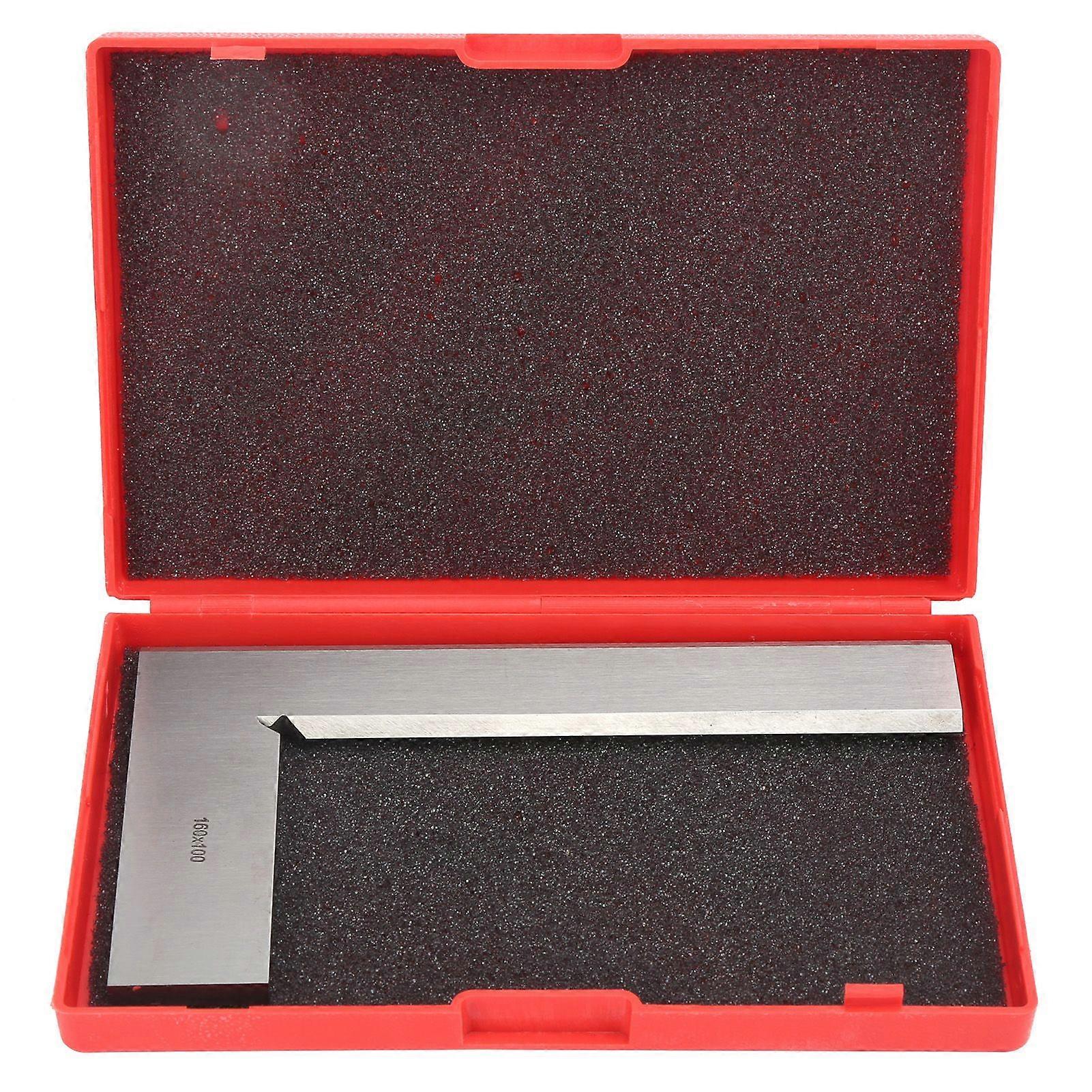 Högkvalitativ 160x100 mm 90-graders knivseggslinjal (förpackad i bubbelpåse)