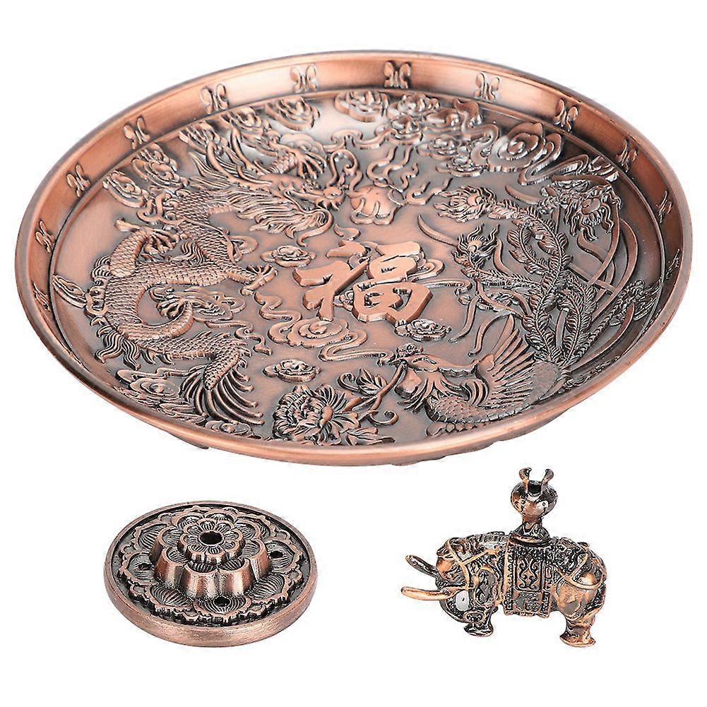 2025 Latest Model  Incense Holder Dragon Phoenix Plate Joss Stick Burner Lotus