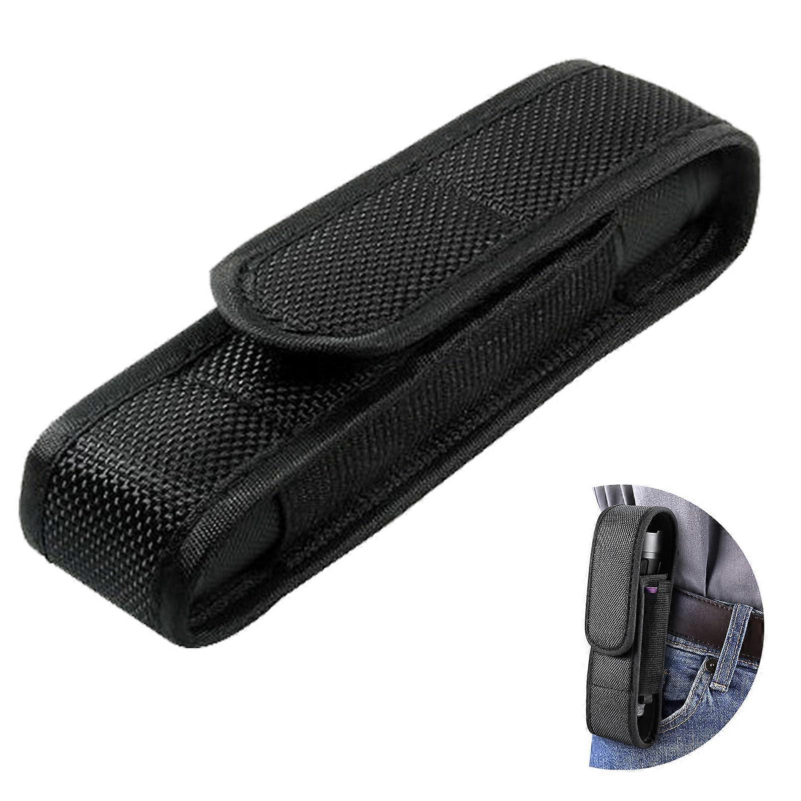 Torch holster, torch bag belt, nylon torch holster for outdoor use, robust and durable, ideal for camping and hiking, tactical torch bag holder