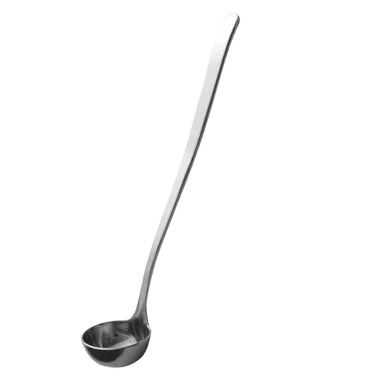 Long Stainless Steel Sauce Spoon with Deep Ladle Ideal for Spices Oil and Dressing Kitchen Utensil for Precise Portioning Dishwasher Safe Large Design
