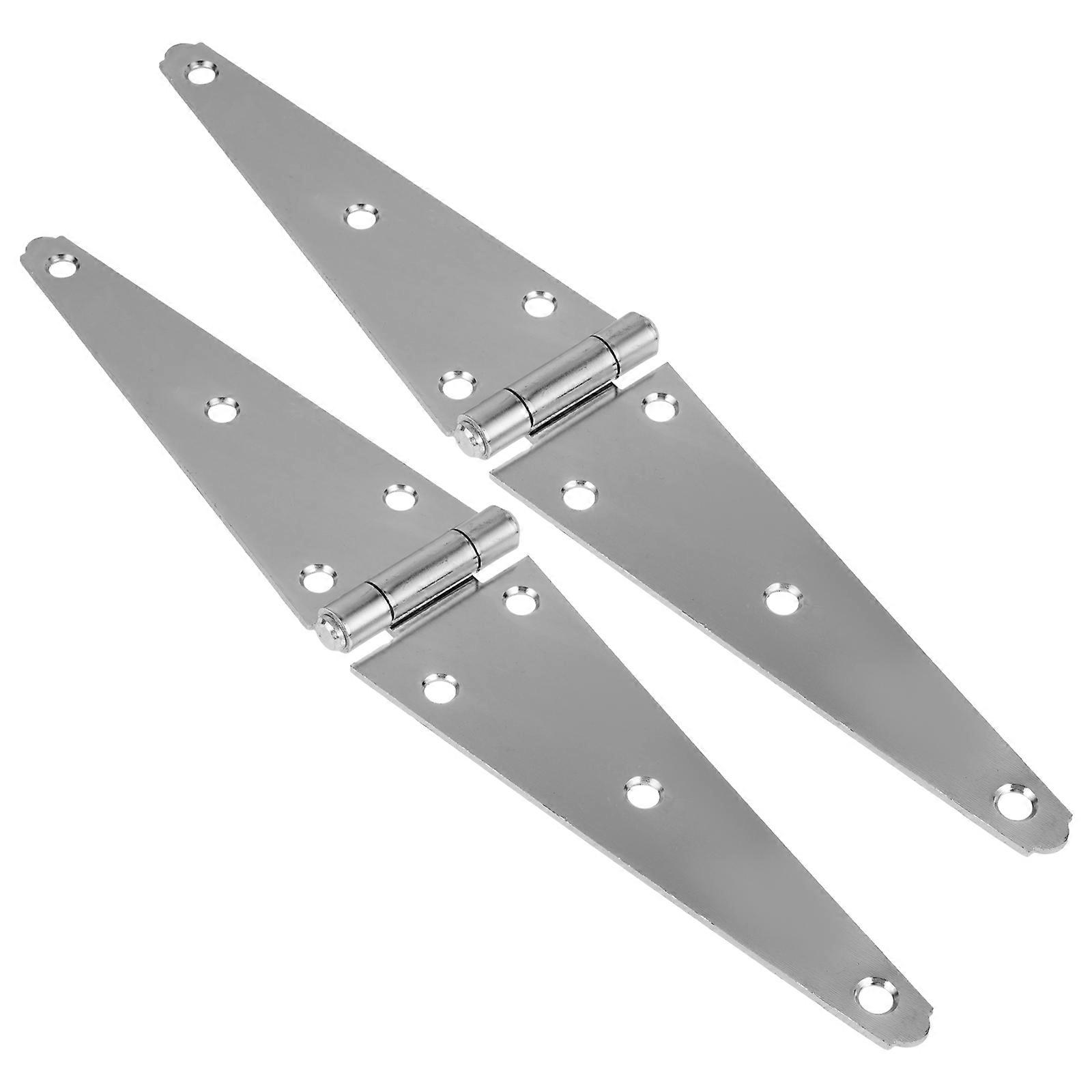 Heavy Duty Gate Hinge Door Accessories Simple Design Strap Hinge Replacement 200mm Silver 2Pack