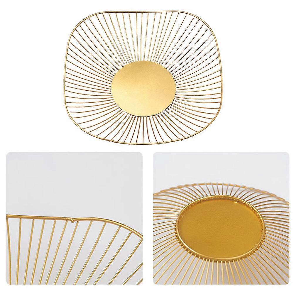 メタルワイヤーフルーツボウル北欧スタイルの通気性デスクトップゴールデンキーププロデュースフレッシュなロング1セット