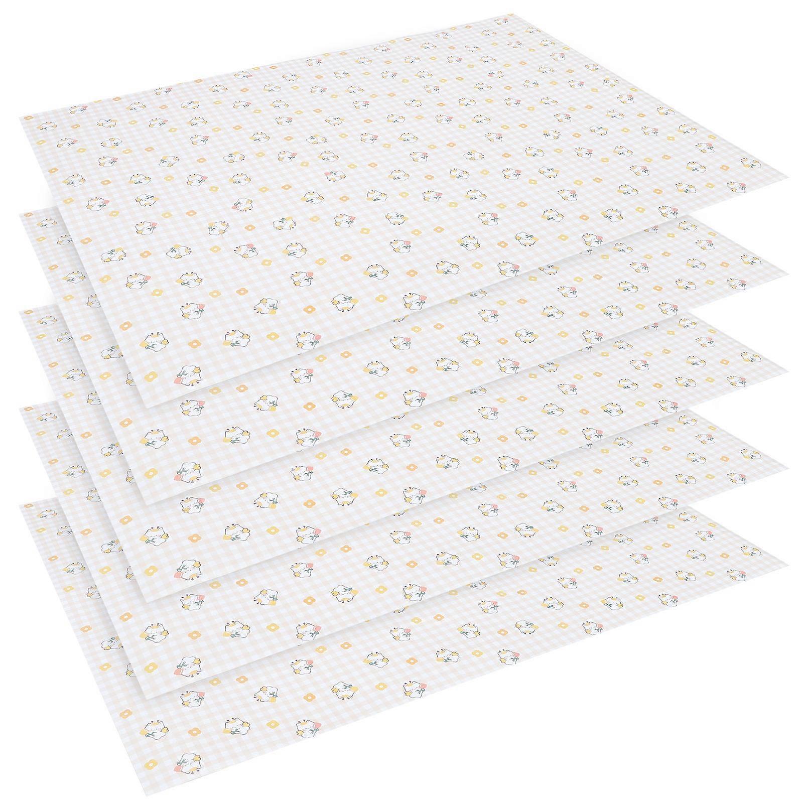 Flower Wrapping Paper Rectangular present Packaging Material Assorted Color 70x50cm For Birthday Festival 5Pack