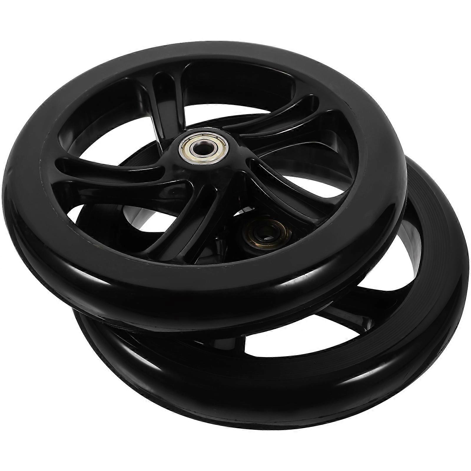 High Elastic PU Skateboard Wheels Durable Replacement for Scooters, Wheelchairs, and Daily Use (2pcs)