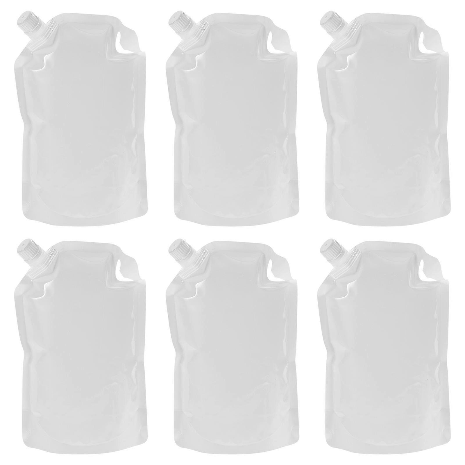 6PCS Refillable Travel Pouches Squeeze Bottles for Shampoo, Lotion, and Shower Gel – Leak Resistant, Lightweight, Space Saving, Portable Makeup