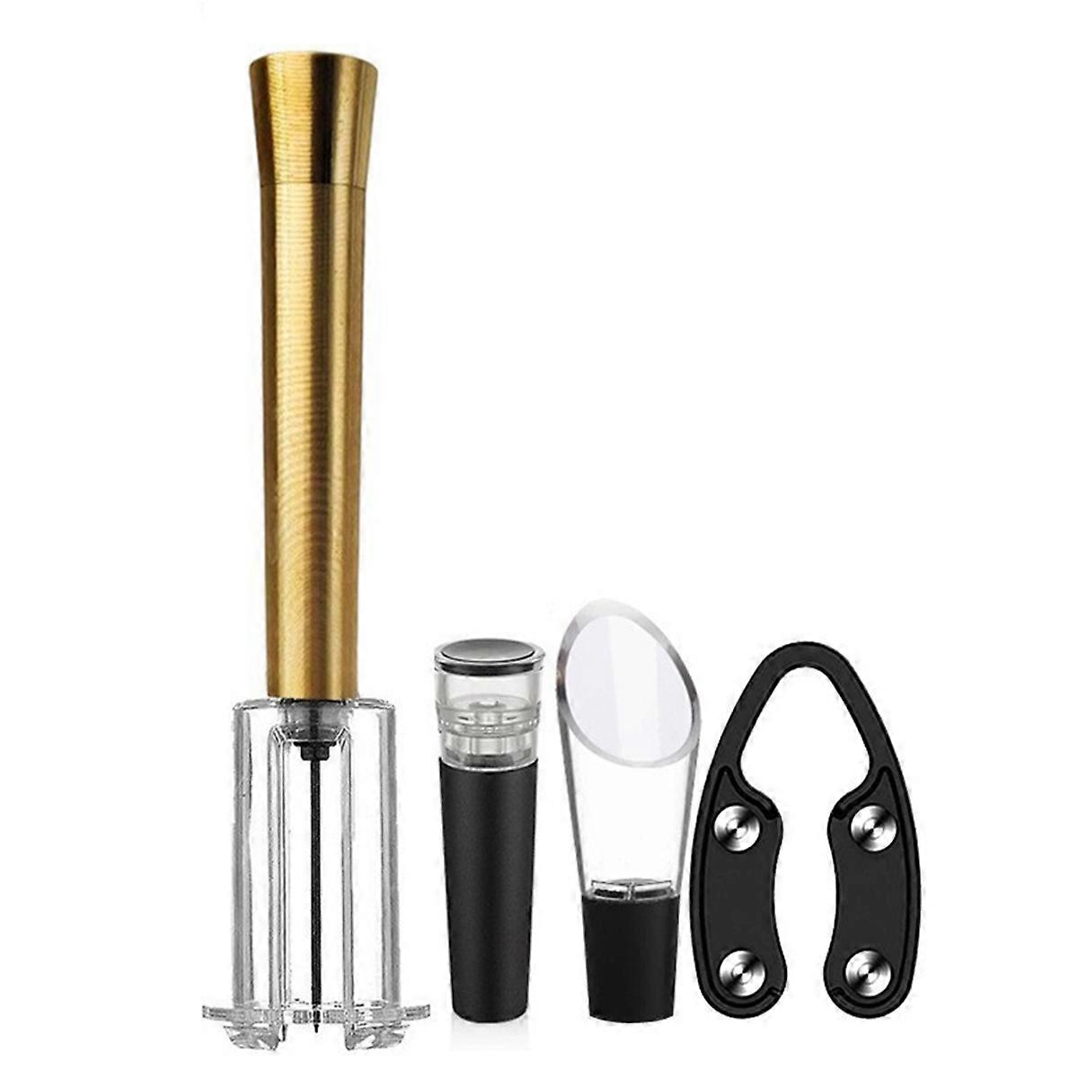 Wine bottle opener set - air pump cork remover