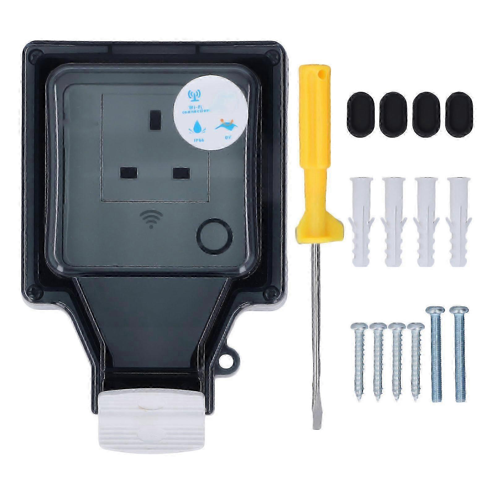 Wifi Smart Socket IP66 Waterproof Support Voice Control Timing 86 Type Outdoor Smart Outlet 110250V