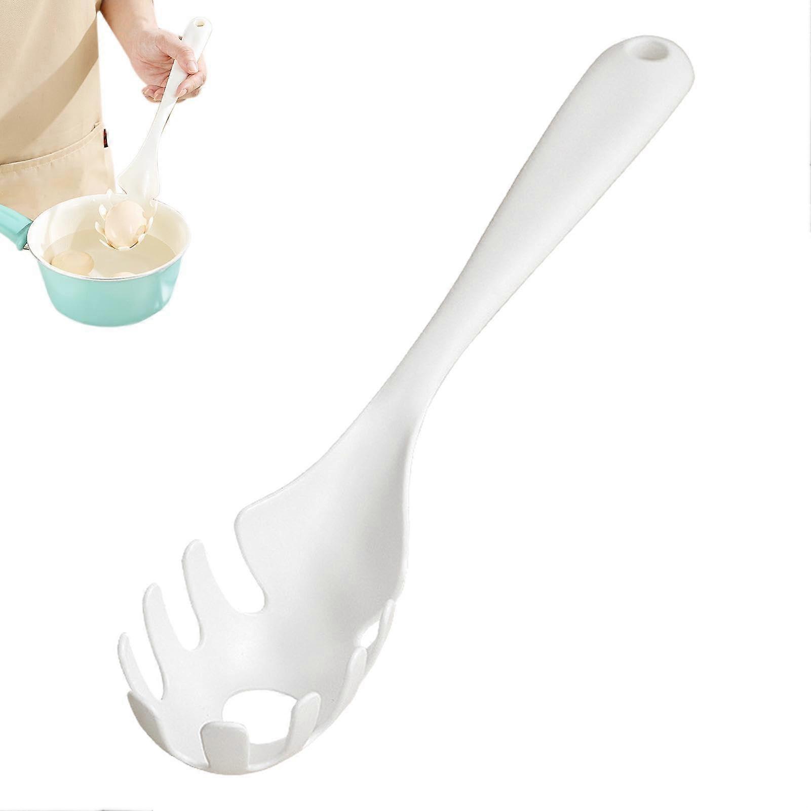 Pasta Spoon Teeth, Heat Resistant Pasta Fork with Long Handle, Durable Dumpling Spoon Tool for Home and Restaurant Use