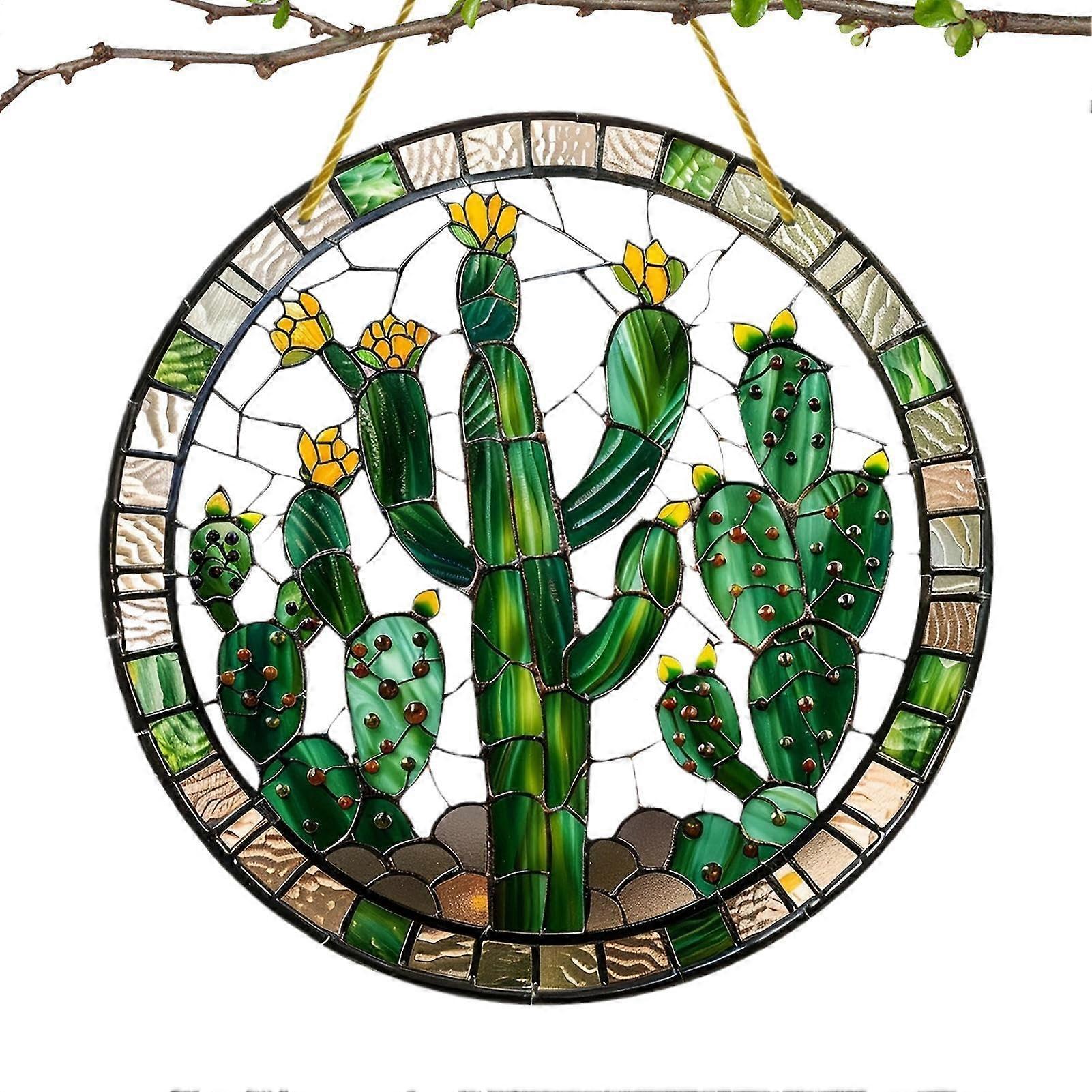Generic cactus catcher, sun catcher, cactus, large current decoration for window, acrylic, window decoration, window decoration