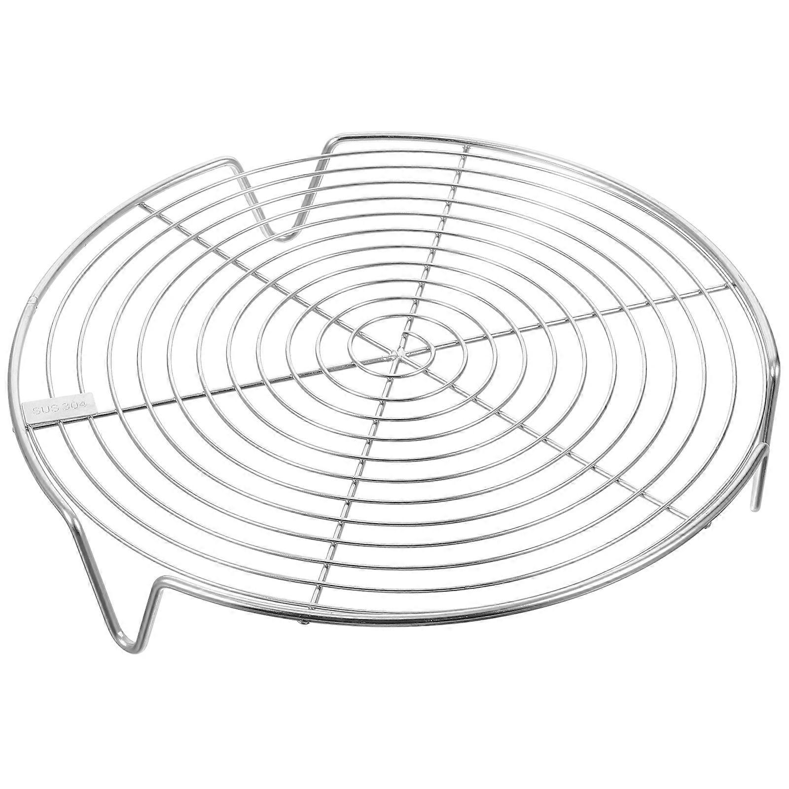 Stainless Steel Round Steaming & Cooling Rack for Home Cooking – Lightweight, Multi Functional Steamer Tray with Excellent Breathability